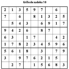 L'objectif de sudoku est de remplir une grille 9x9 avec de chiffres dans lesquels chaque ligne, colonne et section 3x3 contient tous les chiffres de 1 à 9. Sudoku Primaire Niveau 2 Grille 10 Tete A Modeler
