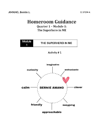 The module explores identity as constructed by the media focussing on the strand of culture and identity (ci) with some it is a resource that's being used district wide as a key supplement in mathematics. Grade 11 Homeroom Guidance Module 1 Docsity