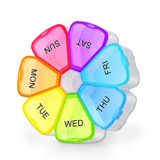 Multicoloured Round Pill Box