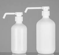 Boston-dispensador de jabón líquido redondo, boquilla larga, botella de  plástico HDPE, 300ml, 500ml