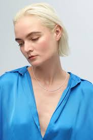 Italian 925 Sterling Silver Glistering Necklace