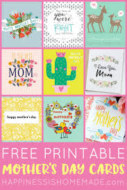 Put a smile on mom's face with online mother's day cards. Free Printable Mother S Day Cards Happiness Is Homemade