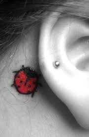 Bird Tattoo Behind Ear Men Tiny Ladybug Tattoo Behind The Ear Lady Bug Tattoo Small Tattoos Bird Design Tattoo