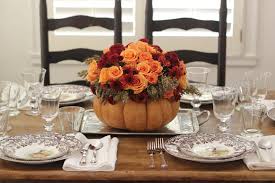 To say i'm an ina garten fan would be an understatement: Thanksgiving Table Setting Diy Flower Pumpkin Centerpiece Woodland China Hemstitch Linens Pewter Flatware Rustic Glassware Jenny Steffens Hobick