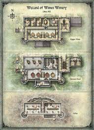 Winery Rpg Table Top Game Map Great For D D Or Pathfinder Carte Imaginaire Donjons Et Dragons Jdr