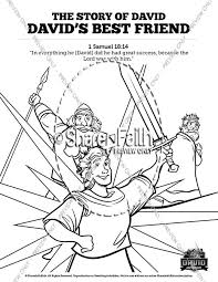 Just click on any of the coloring pages below to get instant access to the printable pdf version. 1 Samuel 18 19 David Saul Jonathan Bible Video For Kids Sharefaith Kids