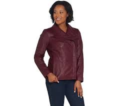 H By Halston Leather And Suede Motorcycle Jacket Page 1 Qvc Com Shirt Dress Style Jackets Plus Size Outfits