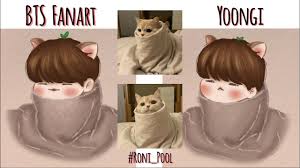 See more ideas about bts fanart, bts drawings, bts fans. Bts Fanart Yoongi Lil Meow Meow Suga Speed Drawing Roni Pool Youtube