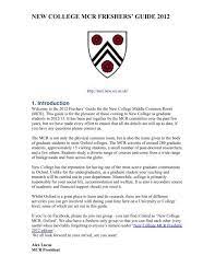 Oxford university term dates 2020/21. New College Mcr Freshers Guide 2012