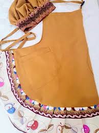 ¡los delantales de cocina son la mejor protección contra las manchas mientras trabajas! Delantal De Adulto Con Volado Y Gorra De Cocina