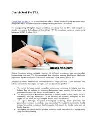 Pembahasan soal latihan cpns tkd 2018. Contoh Soal Tes Tpa