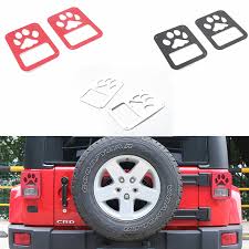 Cute Black Red White Paw Print Tail Light Covers Aluminium Rear Lamp Cover For Jeep Wrangler 2007 Up Jeep Tail Light Covers Jeep Wrangler Light Covercover Jeep Wrangler Aliexpress