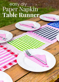 Decorate Using Paper Napkins In 2020 Table Runner Diy Dining Table Runners Diy Dining Table