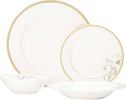 Maybe you would like to learn more about one of these? Lorren Home Trends La Luna Bone China 57 Piece 24k Gold Floral Design Dinnerware Set Service For 8 Amazon Co Uk Home Kitchen