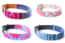 Embroidered Leather Dog Collars From Ike Stella Dog Accessories Collar Bohemian Dog Collar Dog Collar