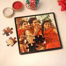It's easy to add photos from your phone, computer, facebook, or google photos to create the perfect photo puzzle. Chocolaty Puzzle Rakhi Combo Myflowertree