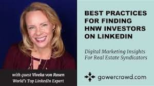 The main goal is to find a company that has what it takes to become the next big thing, and then to help them on their way by offering money, expertise and connections in return for equity. How To Find High Networth Individuals On Linkedin Marketing To Investors On Linkedin Gowercrowd Youtube