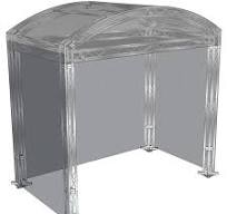 5x3m Shallow Curve Portable Event Stage Roof with Canopy & Sides