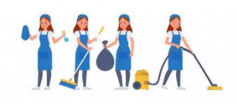Cleaning Staff Character Set Cleaning Cleaning Icons Cleaning Logo