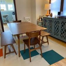 Mid Century Expandable Dining Table Walnut In 2020 Mcm Dining Table Expandable Dining Table Dining Table