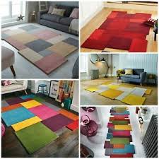 Benuta velours teppich funky quadrate buntmulticolor neuamp;ovp ebay.de benuta velours. Collage Weich Reine Wolle Handgeschnitzt Dick Block Intensiv Pastell Bunt Laufer Ebay