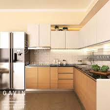 Model Kitchen Set Minimalis Bentuk Letter L Dibuat Dengan Menggunakan Bahan Dasar Multiplek Dengan Finishing Hpl Deng Tata Letak Dapur Interior Dapur Ide Dapur