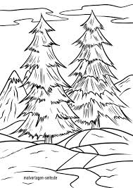 Ausmalbilder tiere im winter basteln gestalten. Malvorlage Winterwald Winter Kostenlose Ausmalbilder