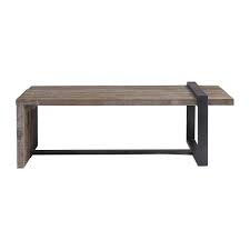 Rated 4.5 out of 5 stars. Luxe Industrial Farmhouse Coffee Table Solid Wood Plank Iron Strap Rustic Board