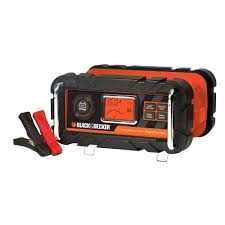 This 5 amp, 12volts battery charger has been a hit with many lawn mower owners and we cannot see you going wrong with it either. Black Decker 15 Amp Portable Car Battery Charger With 40 Amp Engine Start And Alternator Check Bc15bd The Home Depot