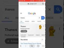 Everything that you see on google will appear falling down due to the gravitational pull. Thanos Snap Trick On Google Youtube