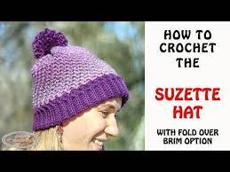 How To Crochet The Suzette Hat With Fold Over Brim Youtube Crochet Stitches Tutorial Crochet Crochet Patterns