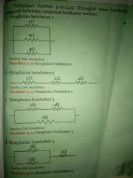 Check spelling or type a new query. Hitunglah Besar Hambatan Pengganti Beberapa Rangkaian Hambatan Berikut Brainly Co Id