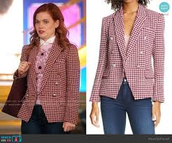 Find the perfect houndstooth pattern stock photos and editorial news pictures from getty images. Zoey S Pink Floral Sweater And Houndstooth Blazer On Zoeys Extraordinary Playlist In 2021 Houndstooth Blazer Floral Sweater Jacquard Sweater