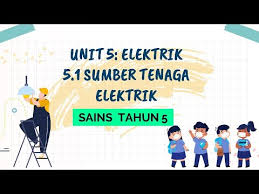 Membekalkan tenaga elektrik yang kecil. Sains Tahun 5 Sumber Tenaga Elektrik Youtube