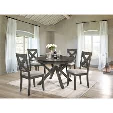 The casual brown finish of these pieces highlights the natural grain character of the wood beautifully, and an included butterfly. New Classic Gulliver Farmhouse 5 Piece Table And Chair Set A1 Furniture Mattress Dining 5 Piece Sets