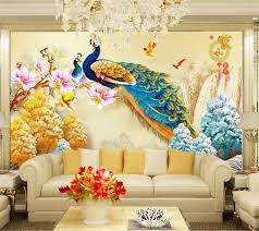 Beibehang Custom Wallpaper 3d Photo Mural Peacock Jewelry Tv Background Wall Living Room Bedroom Wallpaper Papel De Parede Mural Papel De Parede De Paredebackdrop Wallpaper Aliexpress