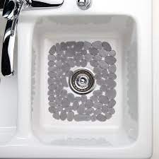 Kitchen sink mats review is from: Idesign Graphite Pebblz Sink Mat The Container Store