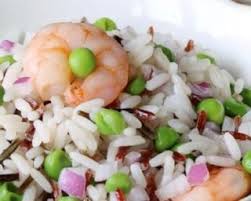 Recette De Salade De Riz Crevettes Petits Pois Et Oignon Rouge Au Lait De Coco Recette Recette Salade De Riz Riz Au Crevette Salade De Riz