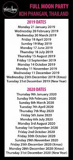 Thailand Full Moon Party Dates 2020 Everything You Need To Know Full Moon Party Thailand Moon Party Thailand Full Moon Party