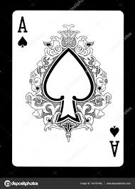 Black Ace Of Spades Card Download Ace Of Spades Playing Card Isolated On Black Background Stock Image Ace Of Spades Spade Playing Cards