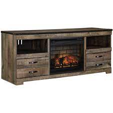 Laura 47'' oak tv stand. Trinell Fireplace Tv Stand W446 68 W100 101 Ashley Furniture Afw Com