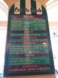 A new location just opened in city park, giving you even more reason to explore this urban oasis. Menu Bild Von Cafe Du Monde New Orleans Tripadvisor