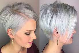Many women opt for short hairstyles during the summer to beat the heat, to make a statement, or because short hair can be much easier to handle and style. Short Modern Grey Hair Novocom Top