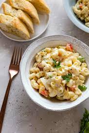 Chicken macaroni salad is a simple salad made from macaroni (usually elbow macaroni) and boiled place the macaroni in a large container. Easy Amish Macaroni Salad My Baking Addiction