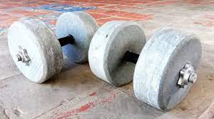 How To Make Cement Dumbbells Weights For Gym At Home Youtube Homemade Gym Equipment Diy Gym Gym At Home