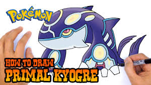 Grab your pen and paper and follow along as i guide you through these step by step drawing instructions. How To Draw Primal Kyogre Pokemon Youtube