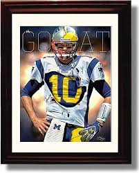 Tom brady has defied age on the field, as it seems like he could play until he's 50. Amazon Com Framed Tom Brady Autograph Replica Print Michgan Wolverines Throwback Posters Prints