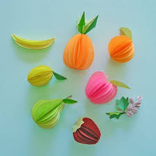 Paper Fruits Paper Sculptures Paper Fruit Fruit Crafts Paper Sculpture