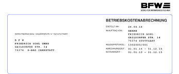 Dezember dem mieter zugestellt werden. Betriebskostenabrechnung Bfw Buro Fur Warmemesstechnik Heizkostenabrechnungen