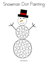 See also these coloring pages below Snowman Dot Painting Coloring Page Twisty Noodle